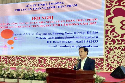 Lâm Đồng tập huấn công tác quản lý Nhà nước về an toàn thực phẩm